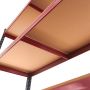 Regał magazynowy Mega-M BASIC PLUS H-180 cm L-180 cm G-45 cm 5 półek z MDF 6.8 mm 275 kg grafitowo-czerwony kreuj swój biznes z Wyposażenie sklepów i instytucji  - Kreuj swój biznes z 4store.pl