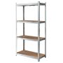 Regał magazynowy Mega-M BASIC H-180 cm L-90 cm G-40 cm 4 półki z MDF 4 mm 175 kg ocynk kreuj swój biznes z Wyposażenie sklepów i instytucji  - Kreuj swój biznes z 4store.pl