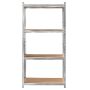 Regał magazynowy Mega-M BASIC H-180 cm L-90 cm G-40 cm 4 półki z MDF 4 mm 175 kg ocynk kreuj swój biznes z Wyposażenie sklepów i instytucji  - Kreuj swój biznes z 4store.pl