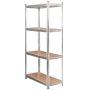 Regał magazynowy Mega-M BASIC H-180 cm L-90 cm G-40 cm 4 półki z MDF 4 mm 175 kg ocynk kreuj swój biznes z Wyposażenie sklepów i instytucji  - Kreuj swój biznes z 4store.pl