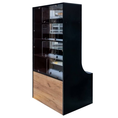 Witryna sklepowa na ciastka i cukierki H-162 cm L-80 cm G-60 cm czarny kreuj swój biznes z Wyposażenie sklepów i instytucji  - Kreuj swój biznes z 4store.pl