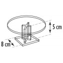 Stojak z plexi okrągły 170x50 mm - rysunek techniczny z wymiarami