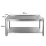 Stół gastronomiczny ze stali nierdzewnej spawany przyścienny z półką Mega-M 180x60x85 cm kreuj swój biznes z Wyposażenie sklepów i instytucji  - Kreuj swój biznes z 4store.pl