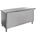 Stół przyścienny z szafką Mega-M 150x60x85 cm - widok z przodu z lewej strony