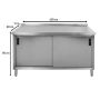 Stół gastronomiczny ze stali nierdzewnej spawany przyścienny z szafką Mega-M 150x60x85 cm kreuj swój biznes z Wyposażenie sklepów i instytucji  - Kreuj swój biznes z 4store.pl
