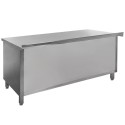 Stół przyścienny z szafką Mega-M 180x70x85 cm - widok z przodu pod kątem