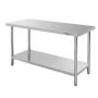 Stół gastronomiczny ze stali nierdzewnej centralny z półką Mega-M STANDARD 150x60x85 cm kreuj swój biznes z Wyposażenie sklepów i instytucji  - Kreuj swój biznes z 4store.pl