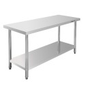 Stół centralny z półką 150x60x85 cm - widok z przodu pod kątem