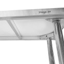 Stół centralny z półką Mega-M 150x60x85 cm - spód blatu i mocowanie nóg