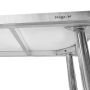 Stół gastronomiczny ze stali nierdzewnej centralny z półką Mega-M STANDARD 150x60x85 cm kreuj swój biznes z Wyposażenie sklepów i instytucji  - Kreuj swój biznes z 4store.pl