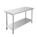 Stół centralny z półką 140x70x85 cm - widok pod skosem z przodu