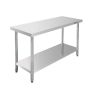 Stół gastronomiczny ze stali nierdzewnej centralny z półką Mega-M STANDARD 140x70x85 cm kreuj swój biznes z Wyposażenie sklepów i instytucji  - Kreuj swój biznes z 4store.pl