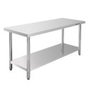 Stół centralny z półką 160x70x85 cm - widok z przodu pod kątem
