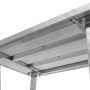 Stół gastronomiczny ze stali nierdzewnej centralny z półką i 6 nogami Mega-M 220x60x85 cm kreuj swój biznes z Wyposażenie sklepów i instytucji  - Kreuj swój biznes z 4store.pl