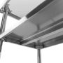 Stół gastronomiczny ze stali nierdzewnej centralny z 2 półkami Mega-M X STANDARD 100x60x85 cm kreuj swój biznes z Wyposażenie sklepów i instytucji  - Kreuj swój biznes z 4store.pl