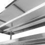 Stół gastronomiczny ze stali nierdzewnej centralny z 2 półkami Mega-M X STANDARD 160x60x85 cm kreuj swój biznes z Wyposażenie sklepów i instytucji  - Kreuj swój biznes z 4store.pl