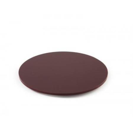 Dysk okrągły z plexi, round try + fix, bordowy, średnica 200 mm, Dupont Dupont Pojemniki z plexi - 4store.pl
