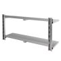 Półka ze stali nierdzewnej wisząca dwupoziomowa Mega-M 120x30 cm kreuj swój biznes z Wyposażenie sklepów i instytucji  - Kreuj swój biznes z 4store.pl