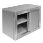 Szafka gastronomiczna wisząca z drzwiami przesuwnymi 80x40x60 cm stal nierdzewna kreuj swój biznes z Wyposażenie sklepów i instytucji  - Kreuj swój biznes z 4store.pl