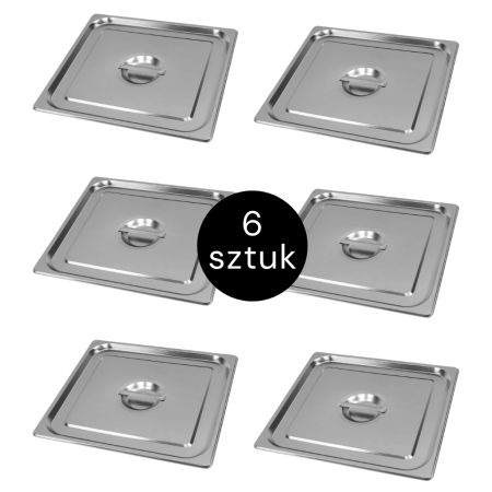 Pokrywka do GN 2/3 ze stali nierdzewnej Mega-M 35,3×32,5 cm zestaw 6 szt. kreuj swój biznes z Wyposażenie sklepów i instytucji  - Kreuj swój biznes z 4store.pl