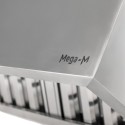 Okap skrzyniowy Mega-M 120x70 cm - logo na froncie i filtry tłuszczu