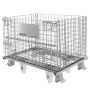 Pojemnik siatkowy gitterbox z kołami Mega-M 80x60x64 cm kosz metalowy składany kreuj swój biznes z Wyposażenie sklepów i instytucji  - Kreuj swój biznes z 4store.pl
