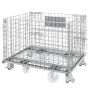 Pojemnik siatkowy gitterbox z kołami Mega-M 80x60x64 cm kosz metalowy składany kreuj swój biznes z Wyposażenie sklepów i instytucji  - Kreuj swój biznes z 4store.pl