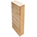 Skrzynka drewniana na wino Mega-M 78x38x10 cm - widok z boku, ustawiona pionowo