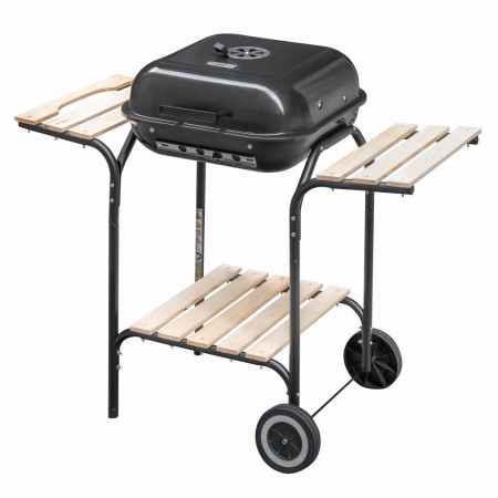 Grill ogrodowy węglowy z pokrywą Mega-M 2 x stolik boczny kreuj swój biznes z Wyposażenie sklepów i instytucji  - Kreuj swój biznes z 4store.pl