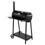 Grill ogrodowy węglowy beczka z pokrywą i kominem Mega-M stolik boczny 53x29 cm kreuj swój biznes z Wyposażenie sklepów i instytucji  - Kreuj swój biznes z 4store.pl