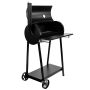 Grill ogrodowy węglowy beczka z pokrywą i kominem Mega-M stolik boczny 53x29 cm kreuj swój biznes z Wyposażenie sklepów i instytucji  - Kreuj swój biznes z 4store.pl