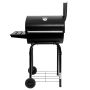 Grill ogrodowy węglowy z pokrywą i kominem Mega-M stolik boczny 34.5x23 cm kreuj swój biznes z Wyposażenie sklepów i instytucji  - Kreuj swój biznes z 4store.pl