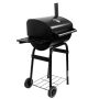 Grill ogrodowy węglowy z pokrywą i kominem Mega-M stolik boczny 34.5x23 cm kreuj swój biznes z Wyposażenie sklepów i instytucji  - Kreuj swój biznes z 4store.pl