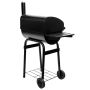 Grill ogrodowy węglowy z pokrywą i kominem Mega-M stolik boczny 34.5x23 cm kreuj swój biznes z Wyposażenie sklepów i instytucji  - Kreuj swój biznes z 4store.pl