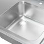 Zlew gastronomiczny spawany z komorą po prawej stronie i półką Mega-M 100x60x85 cm stal nierdzewna kreuj swój biznes z Wyposażenie sklepów i instytucji  - Kreuj swój biznes z 4store.pl