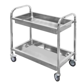 Wózek gastronomiczny kelnerski 85x45x90 cm Mega-M 2 półki stal nierdzewna