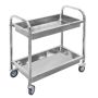 Wózek gastronomiczny kelnerski 85x45x90 cm Mega-M 2 półki stal nierdzewna kreuj swój biznes z Wyposażenie sklepów i instytucji  - Kreuj swój biznes z 4store.pl