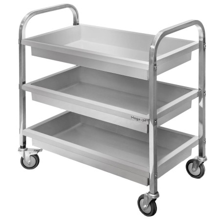 Wózek gastronomiczny kelnerski 85x45x90 cm Mega-M 3 półki stal nierdzewna kreuj swój biznes z Wyposażenie sklepów i instytucji  - Kreuj swój biznes z 4store.pl