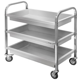 Wózek gastronomiczny kelnerski 95x50x95 cm Mega-M 3 półki stal nierdzewna