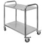 Wózek gastronomiczny kelnerski 75x40x90 cm Mega-M STANDARD 2 półki stal nierdzewna kreuj swój biznes z Wyposażenie sklepów i instytucji  - Kreuj swój biznes z 4store.pl