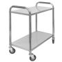 Wózek gastronomiczny kelnerski 75x40x90 cm Mega-M STANDARD 2 półki stal nierdzewna kreuj swój biznes z Wyposażenie sklepów i instytucji  - Kreuj swój biznes z 4store.pl