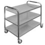 Wózek gastronomiczny kelnerski 90x50x90 cm Mega-M STANDARD 3 półki stal nierdzewna kreuj swój biznes z Wyposażenie sklepów i instytucji  - Kreuj swój biznes z 4store.pl