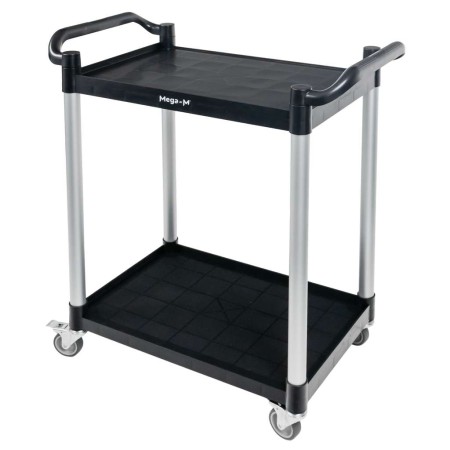 Wózek gastronomiczny kelnerski 80x40x95 cm Mega-M 2 półki tworzywo sztuczne kreuj swój biznes z Wyposażenie sklepów i instytucji  - Kreuj swój biznes z 4store.pl