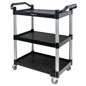 Wózek gastronomiczny kelnerski 80x40x95 cm Mega-M 3 półki tworzywo sztuczne