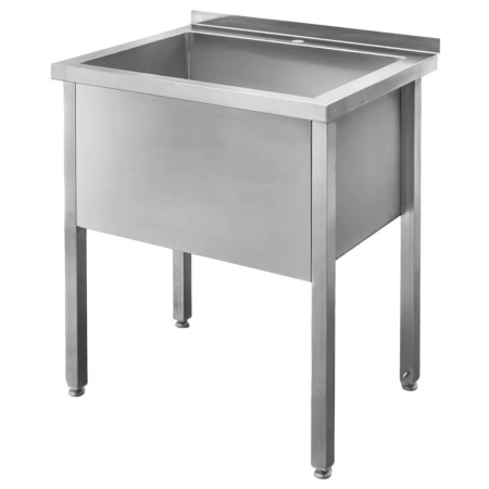 Basen gastronomiczny spawany jednokomorowy Mega-M 70x70x85 cm stal nierdzewna kreuj swój biznes z Wyposażenie sklepów i instytucji  - Kreuj swój biznes z 4store.pl