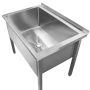 Basen gastronomiczny spawany jednokomorowy Mega-M 100x70x85 cm stal nierdzewna kreuj swój biznes z Wyposażenie sklepów i instytucji  - Kreuj swój biznes z 4store.pl