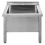 Basen gastronomiczny spawany jednokomorowy niski Mega-M 60x60x50 cm stal nierdzewna kreuj swój biznes z Wyposażenie sklepów i instytucji  - Kreuj swój biznes z 4store.pl