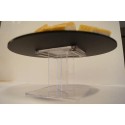 Dysk okrągły z plexi round + fix dark smoke 200 mm - widok z dołu na podstawę i nóżki
