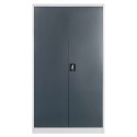 Szafa metalowa na dokumenty S-100 H-185 - widok z przodu, zamknięte drzwi z zamkiem