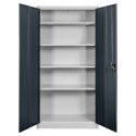 Szafa metalowa W-101 90x40x185 cm - otwarte drzwi i wnętrze z półkami